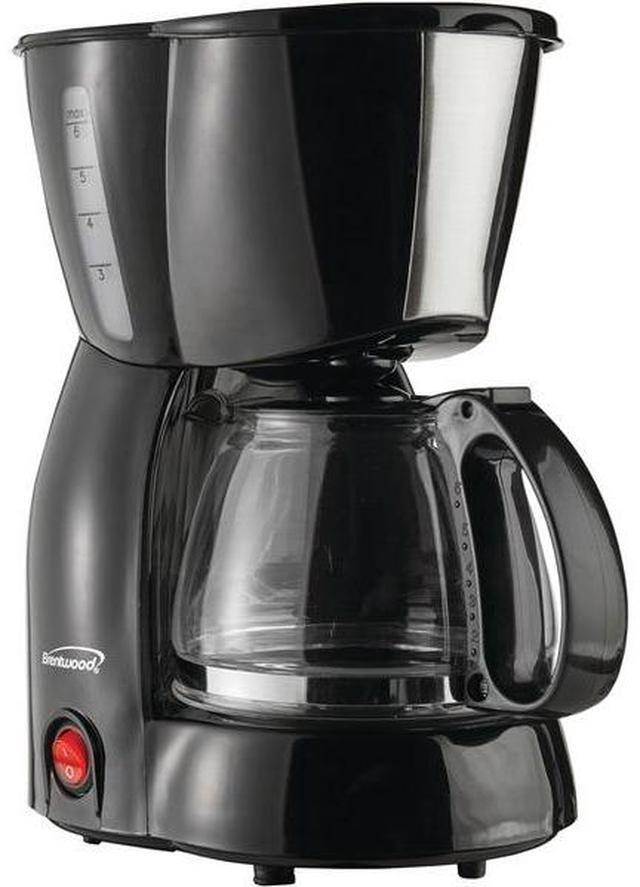 Alt view image 9 of 9 - Brentwood TS-213BK White 4 Cups Coffee Maker, White