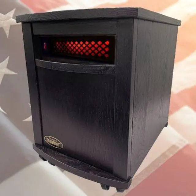 Main image of Original SUNHEAT Amish Hand Crafted Infrared Heater - Prairie Night Oak