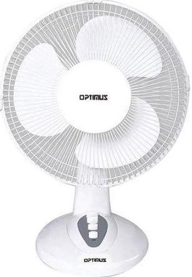 Main image of Optimus F-1230 12-Inch Oscillating 3-Speed Table Fan, White
