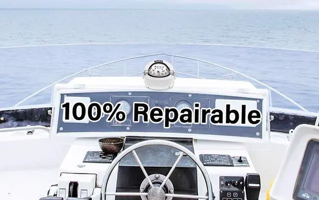 Alt view image 7 of 7 - Ritchie Explorer Compass Dial With Surface Mount And 12V Green Night Lighting (White, 2 3/4-Inch)