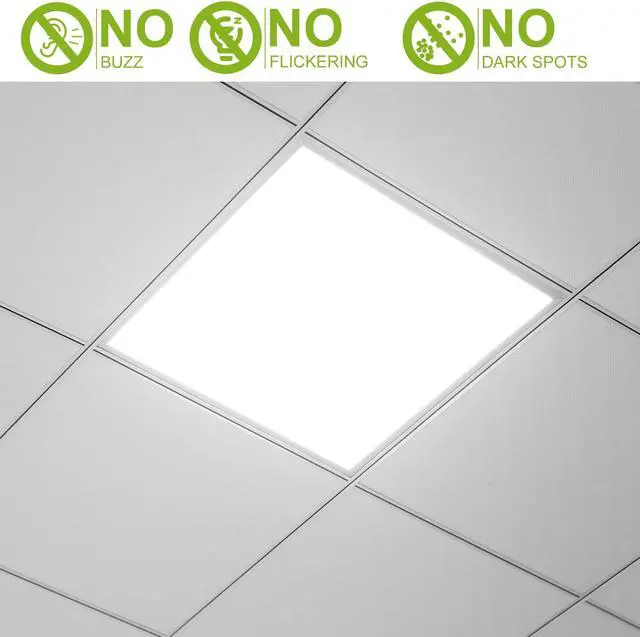 Alt view image 5 of 6 - 48W 22FT LED Panel Light 3200LM 7500K Ceiling Lighting 150W Equivalent LED Troffer Recessed Edge-Lit