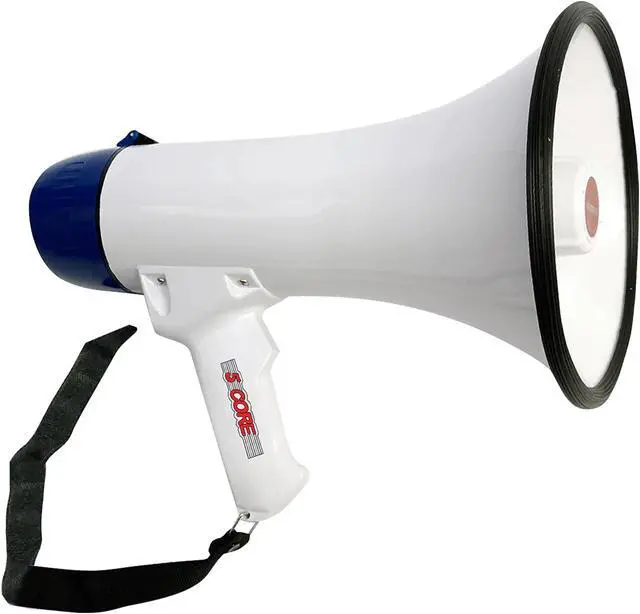 Alt view image 15 of 15 - 5 Core Megaphone 20W Bull Horn 300 Yard Range w Loud Siren Portable Volume Control Voice Amplifier Horn Cheer Noise Maker for Coaches Sporting Event Party Crowd Control - 20R WoB