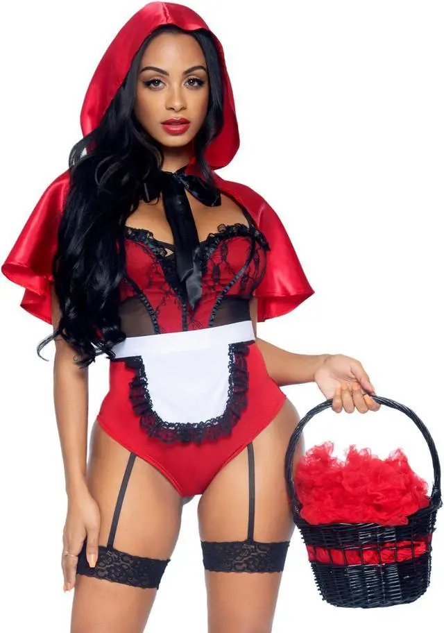 Main image of 3 PC Naughty Miss Red, include - LARGE / RED