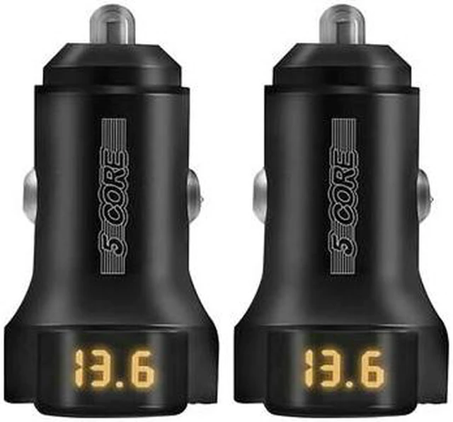 Alt view image 8 of 8 - 5 Core 2 Pcs Car Charger Dual Smart Fast USB Port Adapter Speedy Charging Phone Car PLug CDKC11 USBC 2Pcs