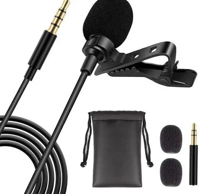 Alt view image 8 of 8 - 5 Core Professional Omnidirectional Lavalier Microphone 3.5mm Clip-On Lapel Mic for Smartphone DSLR Camera PC Interview Video Camcorders Audio Recorder 5 Core CM MOB 2M