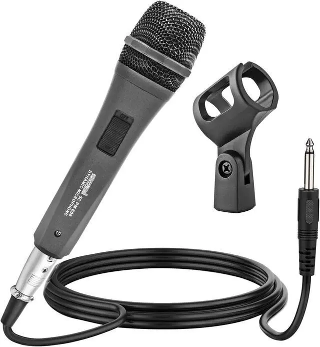 Alt view image 8 of 11 - 5 Core Microphone XLR Dynamic Mic Karaoke Singing Handheld Microfono Wired Professional Unidirectional 1/4 Plug In Cord Connection for Vocal DJ Music - PM 608
