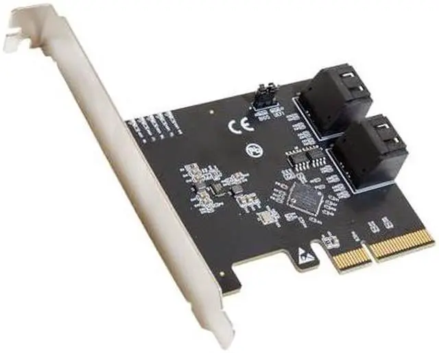 Alt view image 6 of 7 - 4 Port SATA III To PCI-e x2 RAID Expansion Card Marvell Chipset