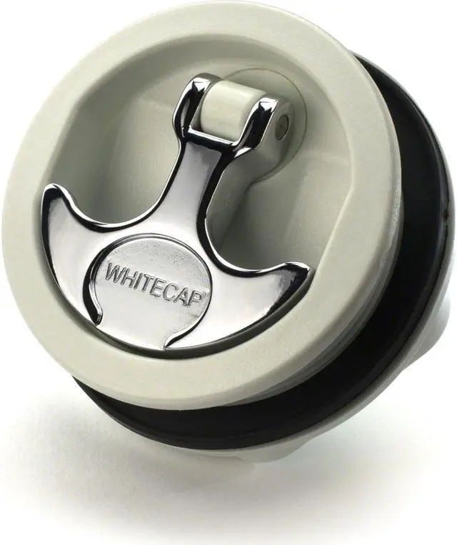 Alt view image 6 of 7 - WHITECAP T-HANDLE LATCH CP ZAMAC/WHITE NYLON LOCKING S-226WC