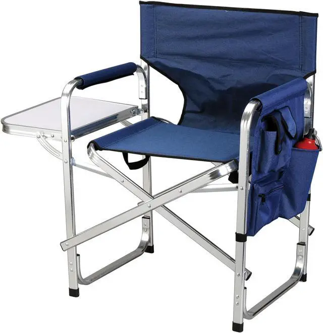 Main image of Ming's Mark SL1204-BLUE Stylish Camping Folding Director's Chair - Blue