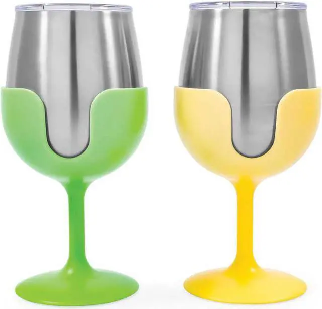 Alt view image 10 of 10 - LIBATC WINE TUMBLER SET (GREEN/YEL