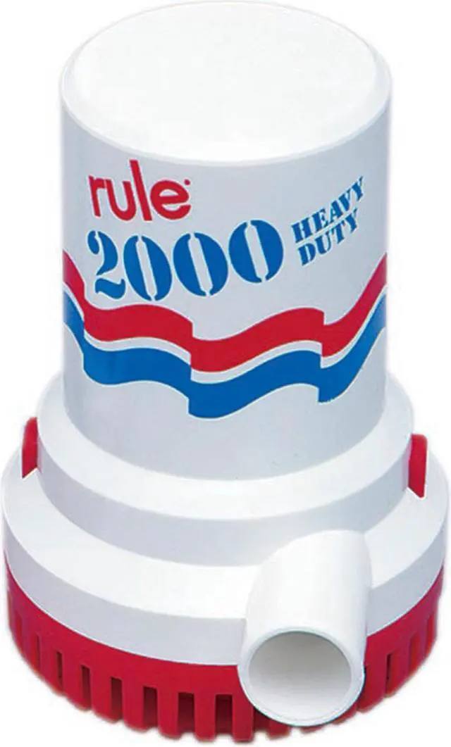 Alt view image 7 of 9 - RULE 2000 GPH NON AUTOMATIC BILGE PUMP 12V