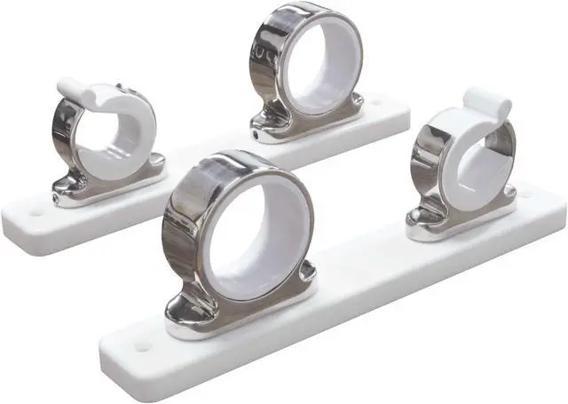 Alt view image 4 of 4 - TACO METALS TACO 2 ROD HANGER W/POLY RACK POLISHED SS F16-2751-1