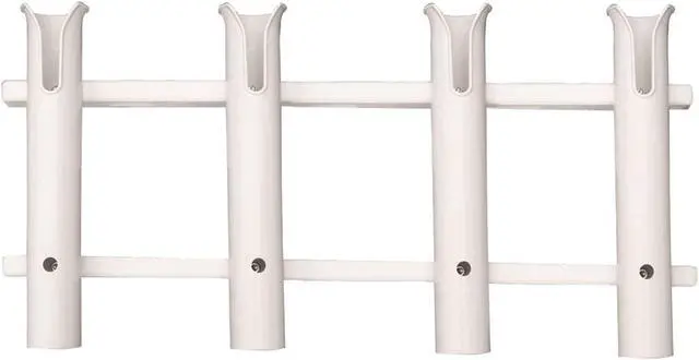 Alt view image 6 of 7 - Taco P03-064W Delux Rod Holder/Tackle Rack, 4-Rod, Polyethylene, White