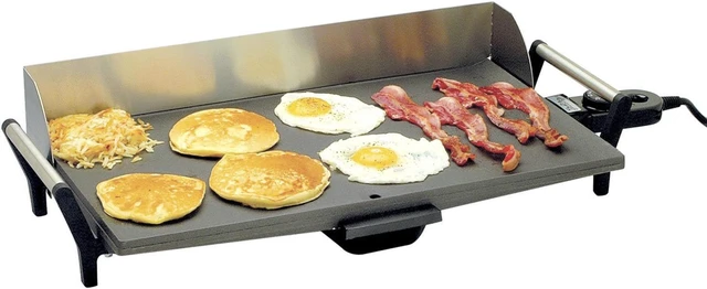 Alt view image 11 of 12 - BroilKing Pro Gray Griddle With Stainless Handles And Backsplash - PCG-10
