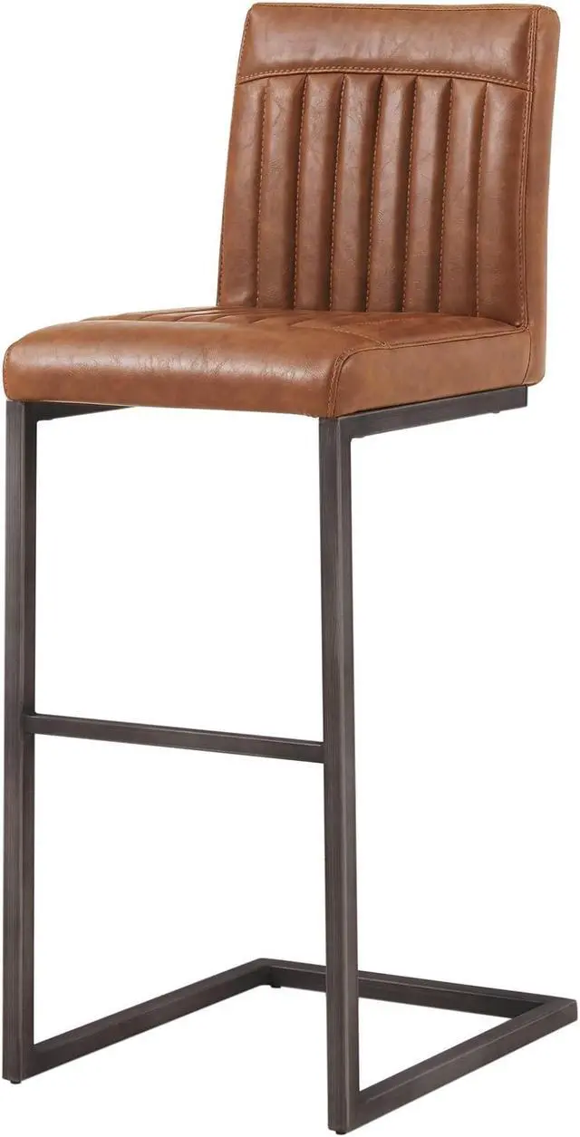 Ronan PU Leather Bar Stool,Set of Antique Cigar Brown