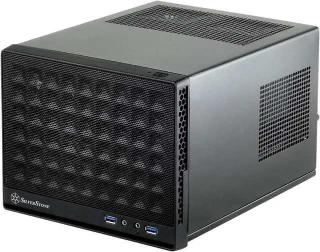Alt view image 2 of 8 - SilverStone Technology Ultra Compact Mini-ITX Computer Case with Mesh Front Panel Black (SST-SG13B-USA)