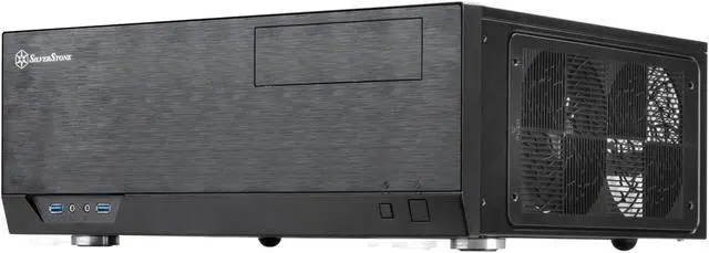 Alt view image 3 of 10 - silverstone technology gd09b home theater computer case (htpc) with faux aluminum design for atx/micro-atx motherboards gd09b-x