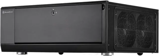 Alt view image 2 of 2 - silverstone gd10b home theater computer case (htpc) with lockable front panel for atx/micro-atx motherboards gd10b-x