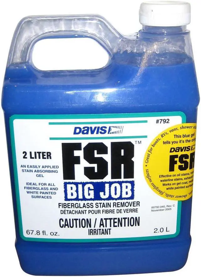 Alt view image 10 of 10 - DAVIS INSTRUMENT DAVIS FSR BIG JOB FIBERGLASS STAIN REMOVER 2 LTR 792