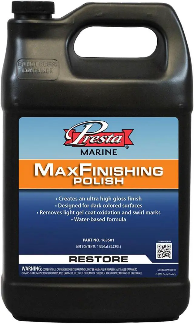 Alt view image 2 of 3 - Presta 163501 MaxFinishing Polish for a Swirl-Free Finish on Gel Coat and Composite Surfaces - 1 Gallon