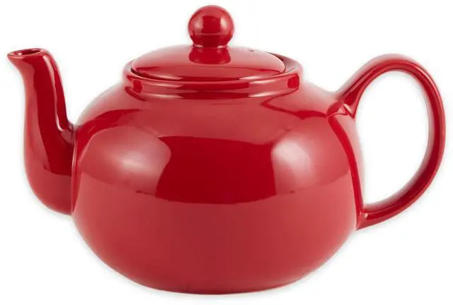 Alt view image 2 of 2 - RSVP INTERNATIONAL CHAI-R Stoneware Teapot, Red