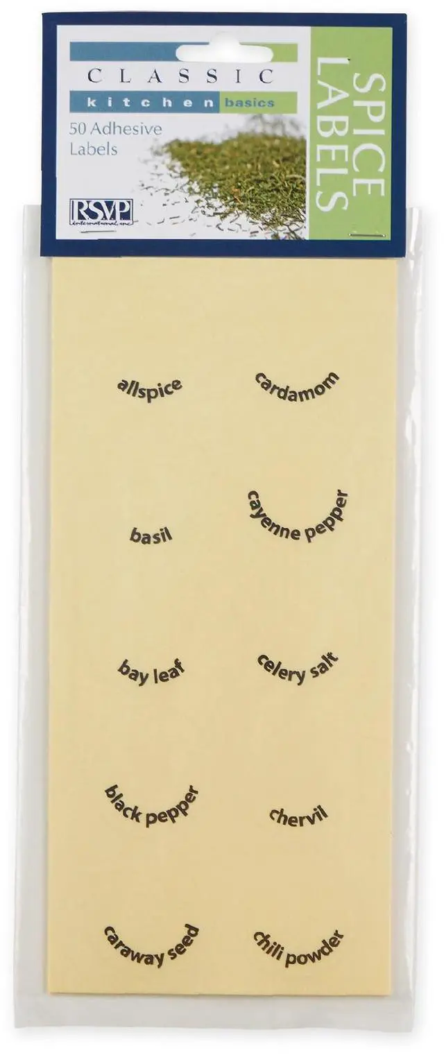 Alt view image 4 of 4 - Clear Round Adhesive Spice & Herb Labels