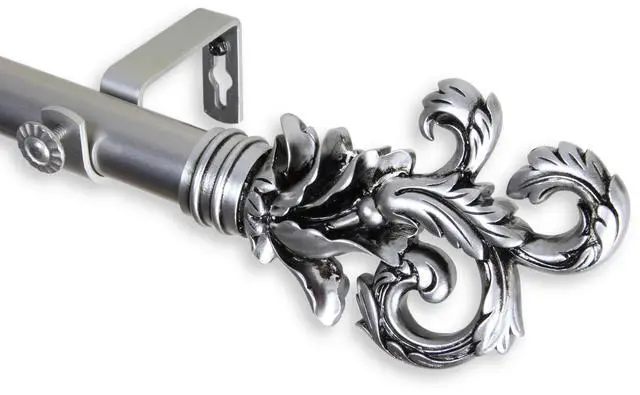 Main image of Federer Curtain Rod 1" OD 120-170 inch  - Satin Nickel