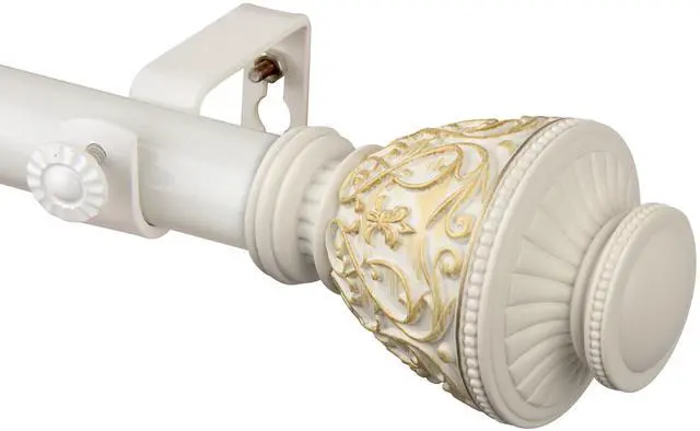 Main image of Virginia Curtain Rod 1 inch 28-48 inch - White