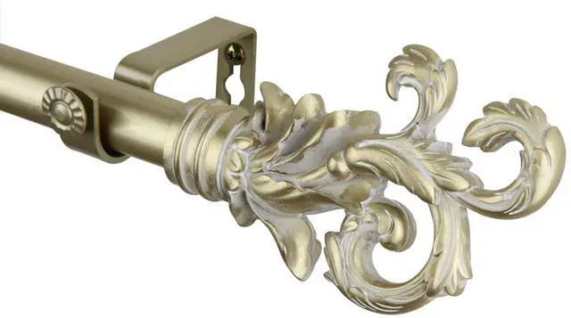 Main image of Federer Curtain Rod 1" OD 48-84 inch  - Gold