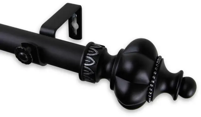 Main image of Eddy Curtain Rod 1" OD 48-84 inch  - Black