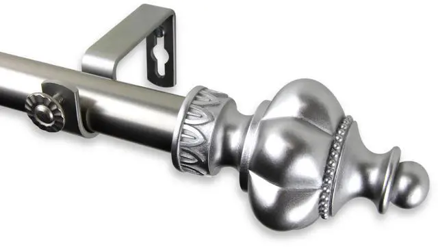Main image of Eddy Curtain Rod 1" OD 120-170 inch  - Satin Nickel