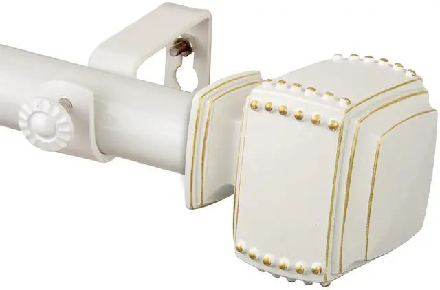 Main image of 1 inch Odin Curtain Rod 120-170" - White