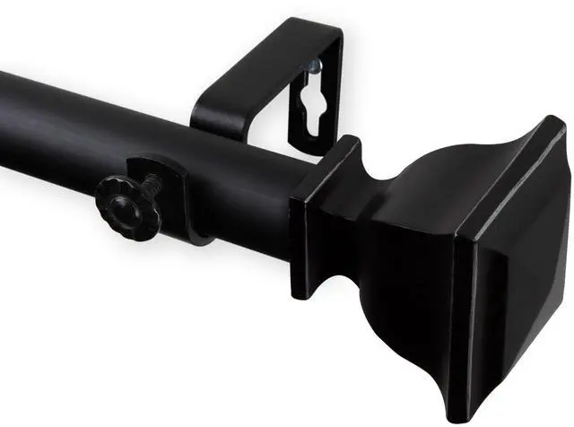 Main image of Osborne Curtain Rod 1 inch 48-84 inch - Black