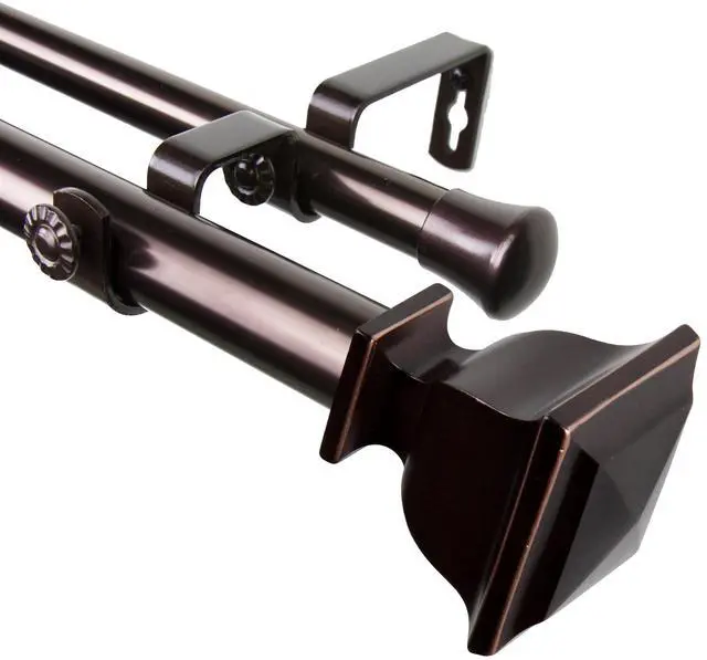 Main image of Osborne Double Curtain Rod 1 inch 160-240 inch - Bronze