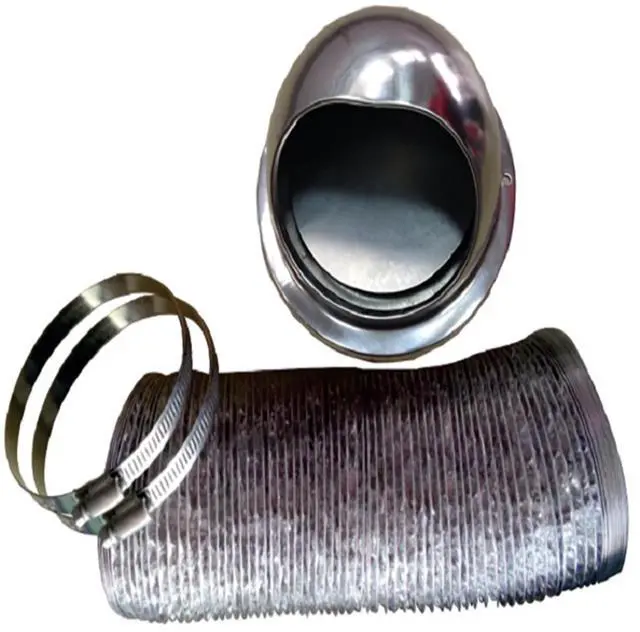 Alt view image 2 of 2 - Pinnacle 18-1064 Outside Vent Kit with Damper for Dryer - Stainless Steel