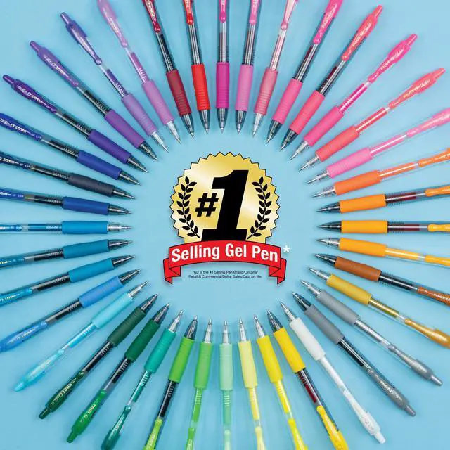 Alt view image 7 of 7 - PILOT G2 Premium Refillable and Retractable Rolling Ball Gel Pens, Fine Point, Purple/Pink/Turquoise/Burgundy Inks, 4-Pack (31065)