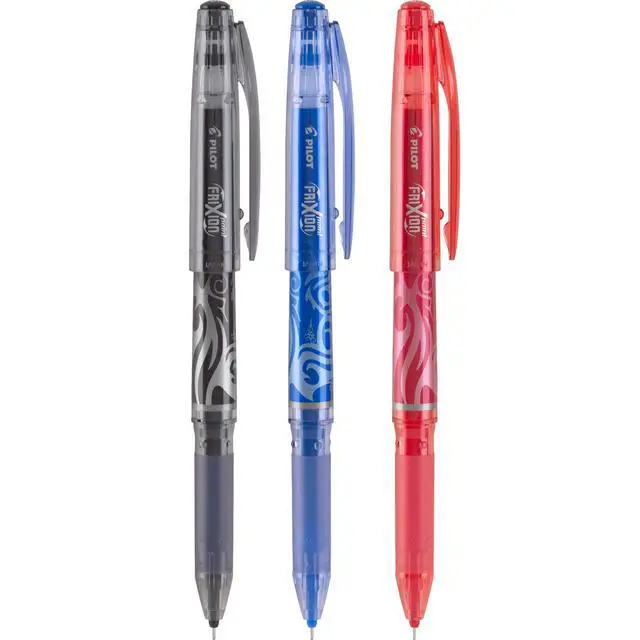 Alt view image 2 of 4 - Pilot, FriXion Point Erasable & Refillable Gel Ink Pens, Extra Fine Point 0.5 mm, Pack of 3, Black, Blue & Red