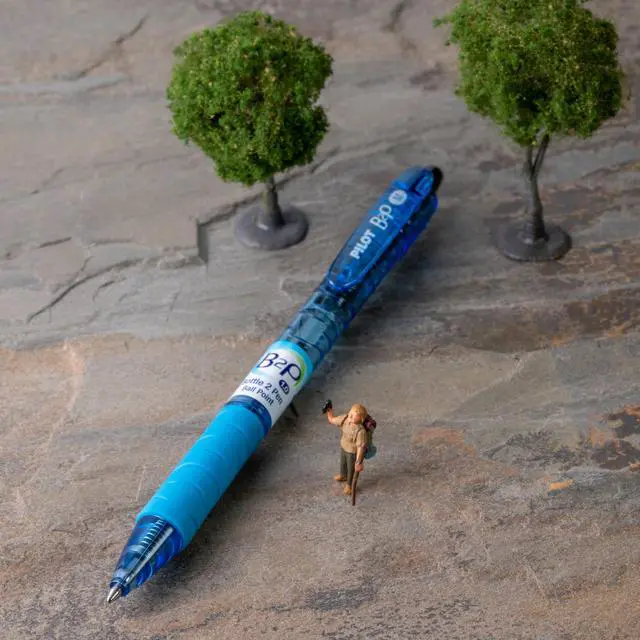 Alt view image 5 of 5 - Pilot B2P - Bottle to Pen Refillable & Retractable Ballpoint Pens Made From Recycled Bottles, Medium Point, Black Ink, 1.0mm, 5-Pack