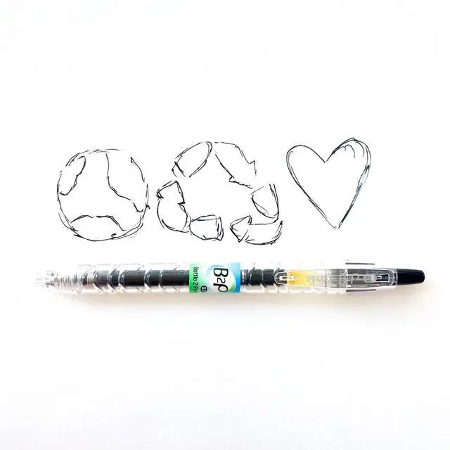 Alt view image 5 of 5 - Pilot B2P Colors - Bottle to Pen Refillable & Retractable Rolling Ball Gel Pens Made From Recycled Bottles, Fine Point, Black G2 Inks, 0.7mm, 12-Pack