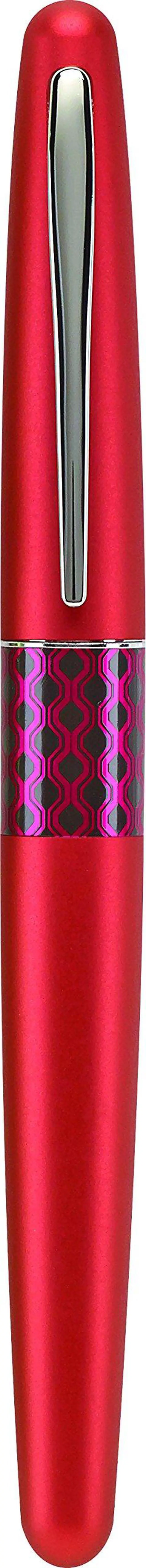 Alt view image 2 of 4 - PILOT MR Retro Pop Collection Fountain Pen in Gift Box, Red Barrel with Wave Accent, Fine Point Stainless Steel Nib, Refillable Black Ink (91432)