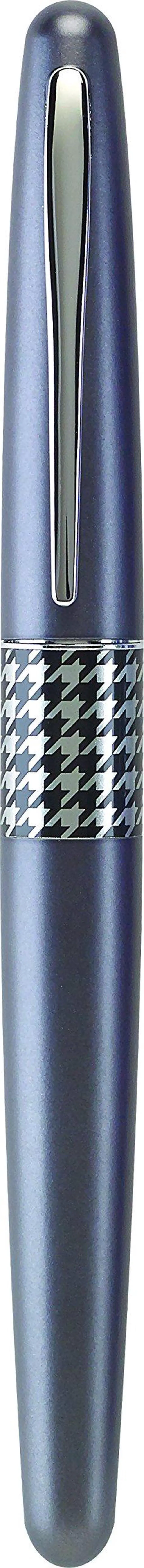 Alt view image 2 of 5 - PILOT MR Retro Pop Collection Fountain Pen in Gift Box, Gray Barrel with Houndstooth Accent, Fine Point Stainless Steel Nib, Refillable Black Ink (91435)