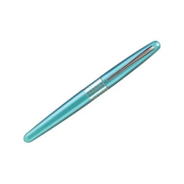 Alt view image 3 of 5 - PILOT MR Retro Pop Collection Fountain Pen in Gift Box, Turquoise Barrel with Dots Accent, Fine Point Stainless Steel Nib, Refillable Black Ink (91436)