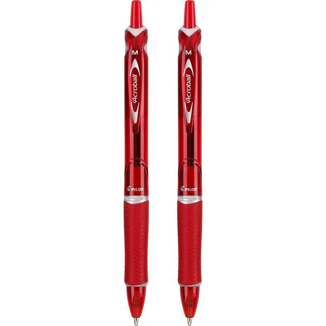 Alt view image 3 of 4 - PILOT Acroball Colors Advanced Ink Refillable & Retractable Ball Point Pens, Medium Point, Red Ink, 2-Pack
