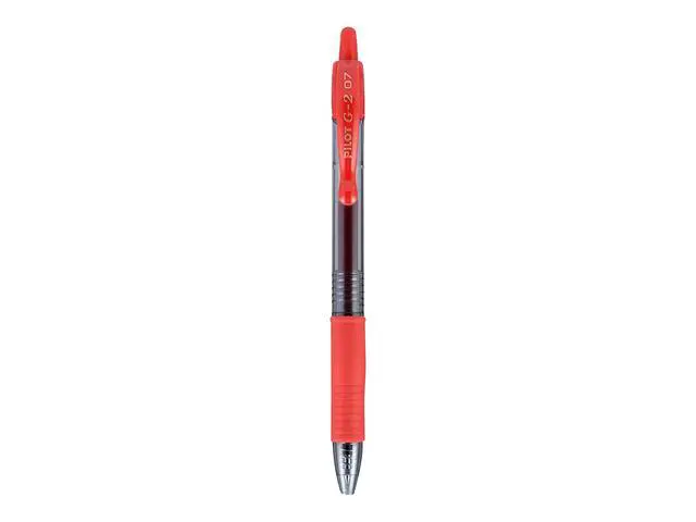 Alt view image 2 of 4 - Pilot G2 Premium Gel Roller Pens, Fine Point 0.7 mm, Red Pens, Pack of 2 - Ideal for School, Journaling & Office Writing