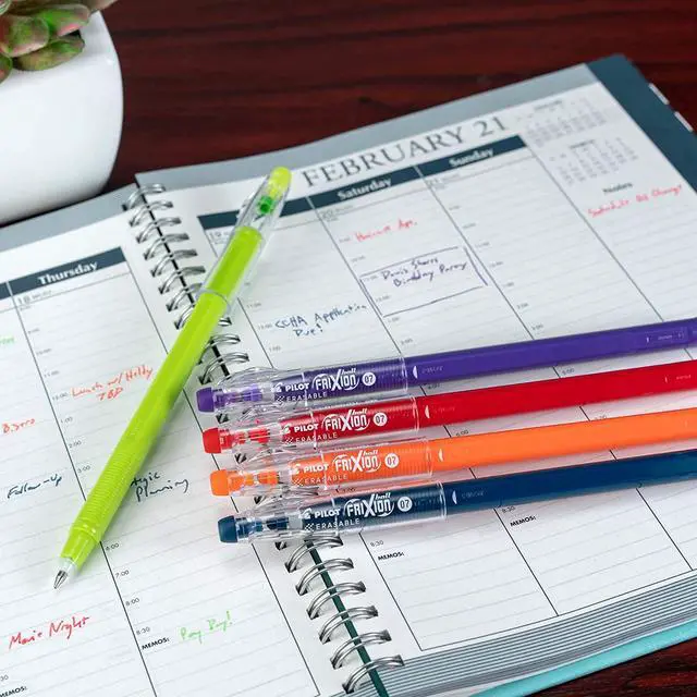 Alt view image 5 of 6 - Pilot FriXion ColorSticks Erasable Gel Ink Pens, Fine Point 0.7 mm, Assorted Colors, Pack of 1, Erasable Pens - Ideal for School, Journaling, & Office Writing