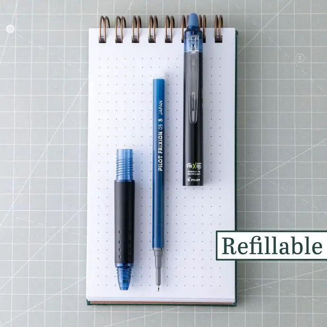 Alt view image 2 of 7 - Pilot Pens, FriXion Synergy Clicker Erasable, Refillable, Retractable Gel Ink Pens, Extra Fine Point 0.5 mm, Pack of 12, Navy Ink