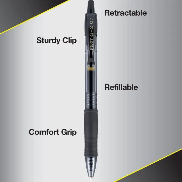 Alt view image 4 of 7 - Pilot, G2 Special Edition Premium Gel Roller Pens, Fine Point 0.7 mm, Black, Blue, Red, Pack of 3