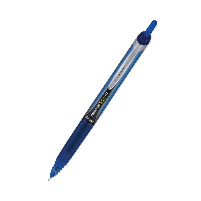 Alt view image 5 of 5 - Pilot Precise V10 RT Refillable & Retractable Rolling Ball Pens, Bold Point, Blue Ink, 1.0mm, 12-Pack
