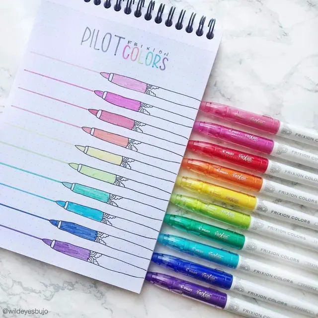 Alt view image 4 of 7 - Pilot FriXion Colors Erasable Marker Pens, Bold Point, Erasable Pens, Assorted Color Inks, 12-Pack