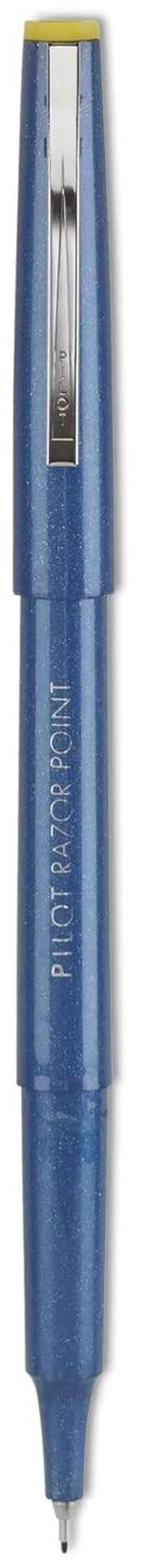 Main image of Pilot Razor Point Fine Line Marker Stick Pens, Ultra-Fine Point (0.3mm), Marker Pens, Blue, 12-Pack